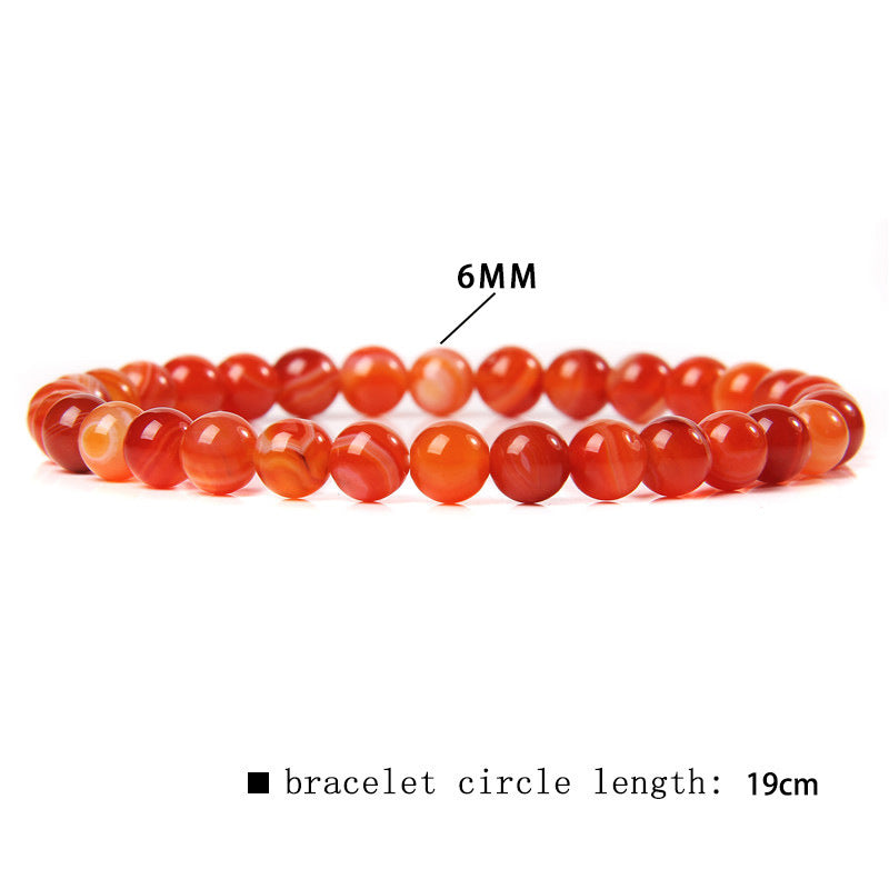 Fashion Natural Stone Crystal Agate Beaded Bracelet for Women