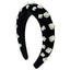 Women's Fashionable Pearl Beaded Flannel Headband