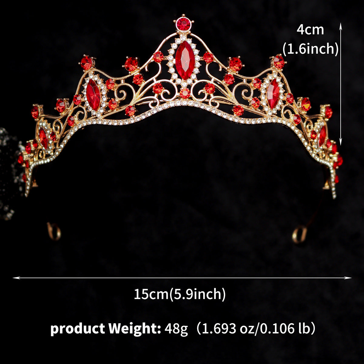 Women's Glam Rhinestone Bridal Crown - Princess Birthday & Party Accessory