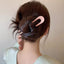 Women's Vintage Resin U-Shaped Hair Fork Hairpin