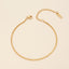 18K Gold Plated Stainless Steel Geometric Figaro Box Twist Chain Bracelet for Women