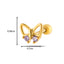 Heart & Butterfly Zircon Stainless Steel Cartilage Earrings