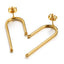 10 PCS 18K Gold Plated Stainless Steel U-Shape Earring Findings