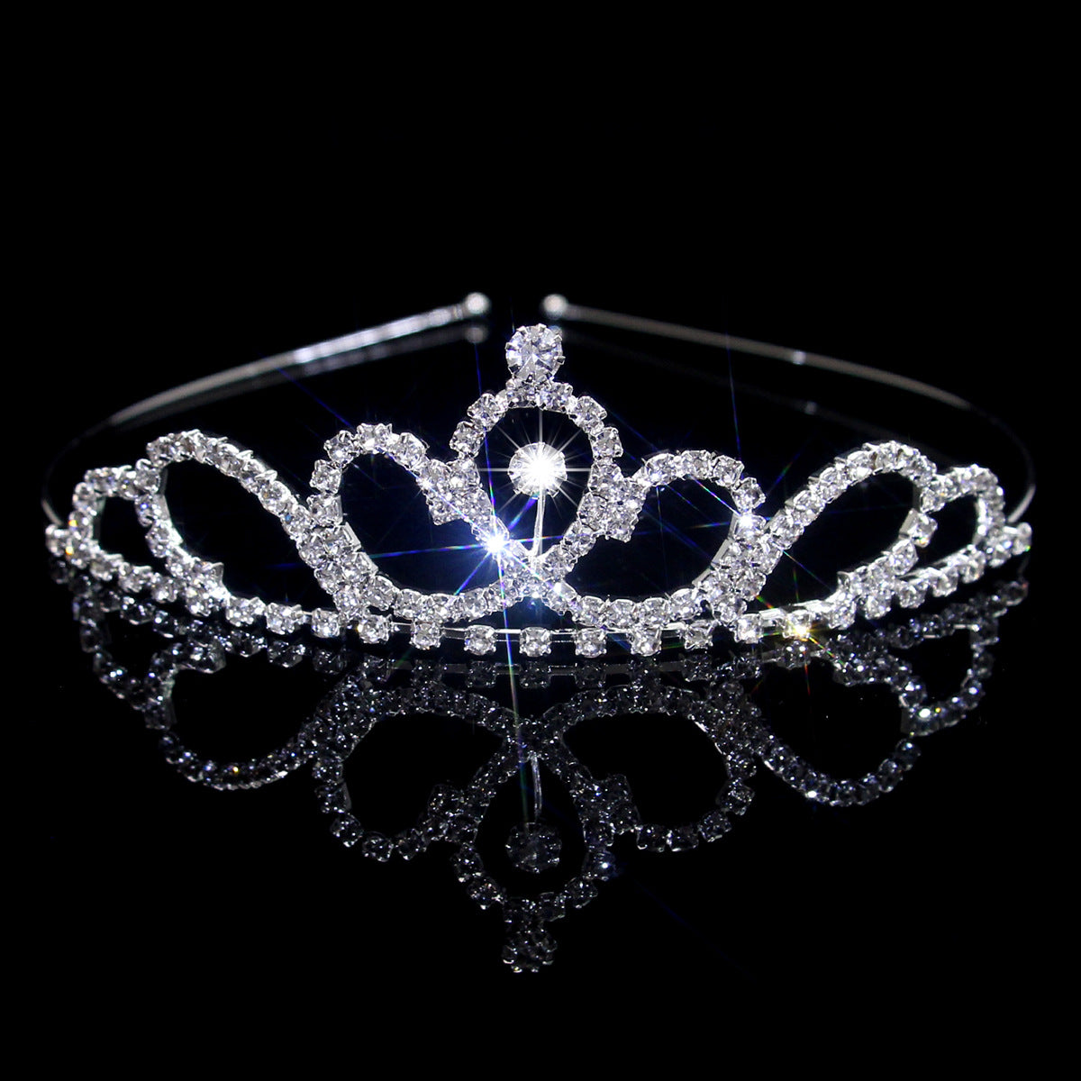 Women's Elegant Bridal Rhinestone & Pearl Crown Headband