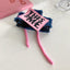 Women's Sweet Bow Knot Acrylic Alloy Hair Claw Clip - Versatile Denim Letter Shark Hair Accessory