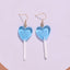 Sweet Heart Resin Lollipop Drop Earrings