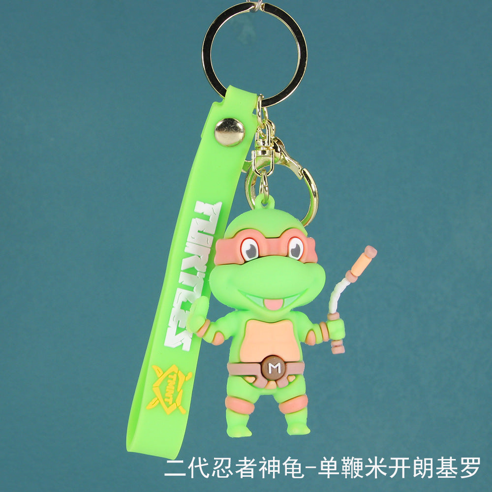 Cartoon Tortoise Silicone Keychain Accessory