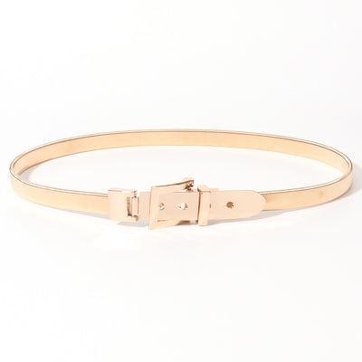 Elegant Geometric Alloy Women's Chain Belt with Metal Spring Elastic Waistband