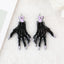 Acrylic Halloween Bat Skull Cat Resin Pendant Earrings Necklace Accessories