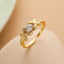 Simple Geometric 18k Gold Plated Zircon Open Ring