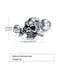 Fashion Skull Rose Stainless Steel Ear Studs - Single Piece Earrings