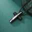 Hip-Hop Retro Cross Carbon Fiber Titanium Steel Men's Pendant Necklace