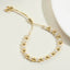 14K Gold Plated Vintage Style Pearl Beaded Round Bracelet