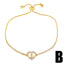 Simple Zircon Evil Eye Virgin Mary Butterfly 18K Gold Plated Bracelet