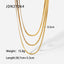 European American Minimalist Stainless Steel Layered Bead Necklace for Women