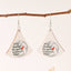 Pair of Casual Sports Letter Print Wood Drop Earrings - Basketball & Football Design