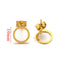 10 PCS Gold Plated Geometric Earring Findings Stainless Steel Oval Fan-Shaped DIY Earring Studs and Pendants