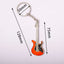 Cute Guitar Zinc Alloy Keychain with Custom Engraving