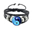 Retro Geometric PU Leather Yin Yang Tai Chi Unisex Bracelet Set