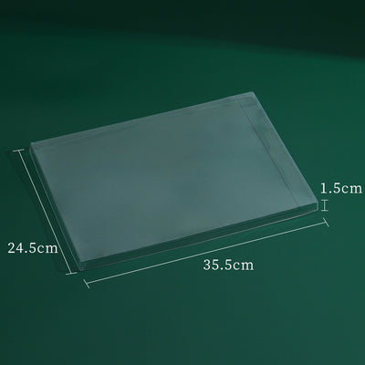 Simple Style Solid Color Rectangle Plastic Jewelry Box with Transparent Dustproof Lid for Jewelry Display and Storage