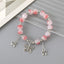 Lady Sweet Classic Pentagram Bell Crystal Alloy Moonstone Bracelets for Women