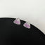 1 Pair Sweet Triangle Flower Inlay Alloy Artificial Crystal Ear Cuffs Ear Studs