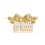 Retro Diamond Pearl Leaf Hair Comb Clip