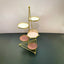 Fashion Geometric Flannel Jewelry Display Stand with Metal Rack