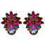 Fashion Floral Crystal Stud Earrings