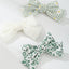 Children's Floral Bow Hair Clip Set - Colorful Fabric & Simple Style