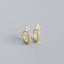 S925 Sterling Silver Geometric Floral Diamond Ear Cuff Stud Earrings for Women