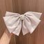 Elegant Pearl Bow Fabric Hair Clip - Korean Style Hairpin for Women