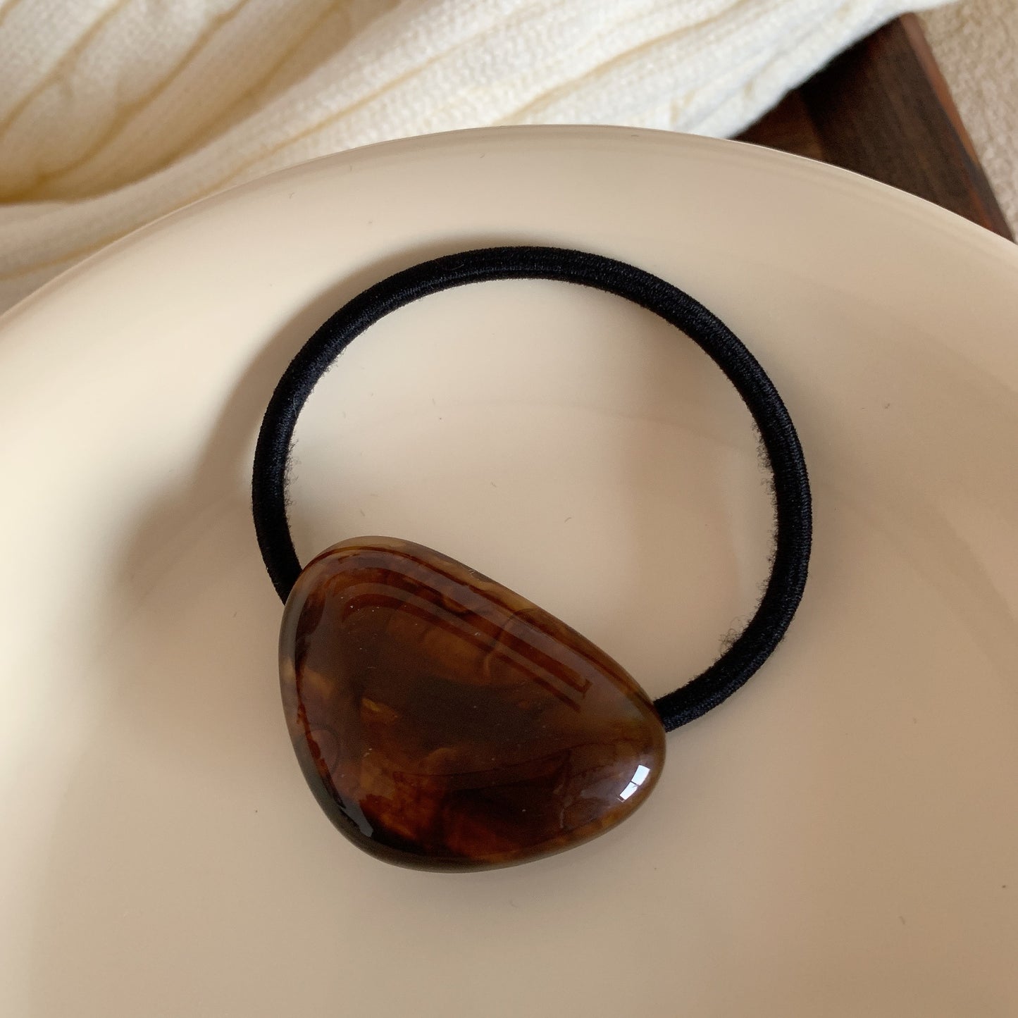 Women's Geometric Resin Hair Tie - Minimalist Style Hair Accessories