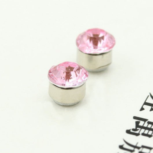 Zircon Rhinestone Magnetic Earrings - Unisex Non-Pierced Flash Diamond Studs