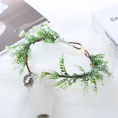 Unisex Fairy Flower Crystal Rhinestone Hair Crown Headband for Weddings and Cosplay