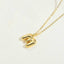 14K Gold Plated Copper Initial Pendant Necklace