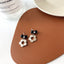 Retro Flower Bow Knot Stud Earrings with S925 Silver Needle