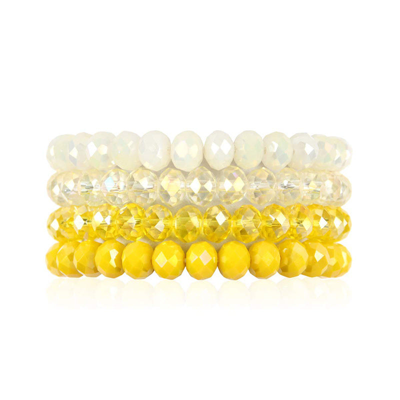 Fashion Crystal Beaded Elastic Bracelets for Women