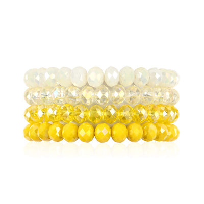 Fashion Crystal Beaded Elastic Bracelets for Women