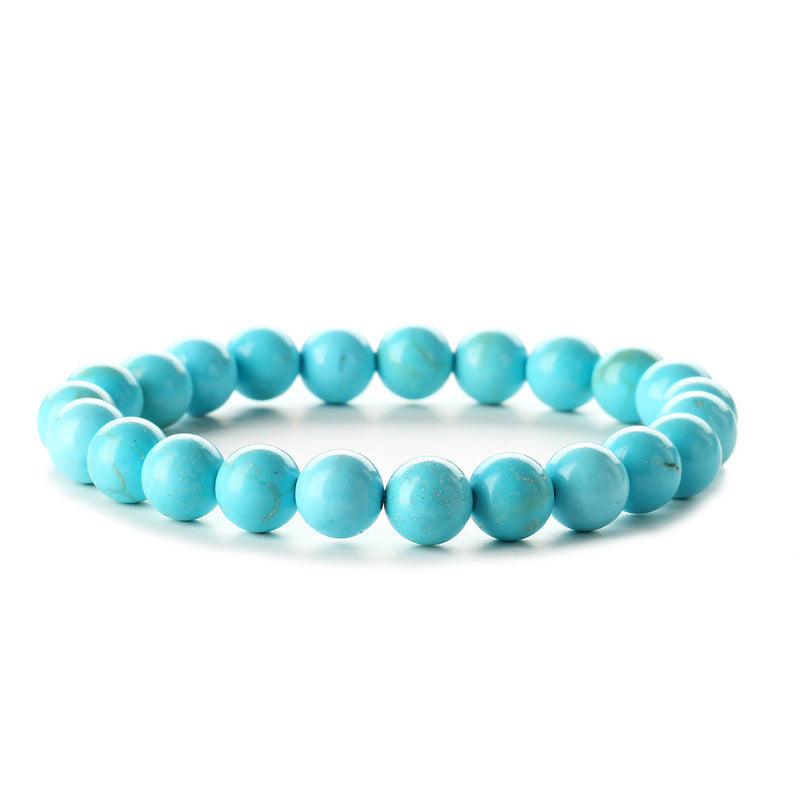 Retro Geometric Natural Stone and Turquoise Beaded Bracelet Set