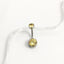 Elegant Zircon Inlay Pure Titanium Belly Ring