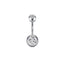 1 Piece Heart & Butterfly Zircon Inlay Stainless Steel Belly Ring Set