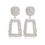 Retro Geometric Alloy Plated Drop Earrings for Women