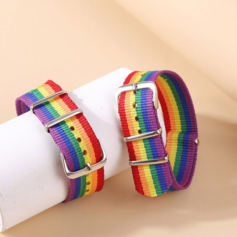 Korean Rainbow-colored Woven Couple Bracelet
