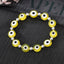 Fashion Devil's Eye Resin Beaded Bracelet - Retro Translucent Blue Eye Design