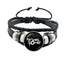 Punk Letter PU Leather Unisex Bracelet with Snap Clasp - Heavy Metal Band Inspired Braided Accessory