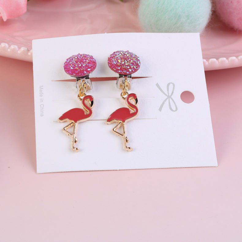 1 Pair Fashion Cartoon Alloy Plating Kid's Drop Earrings Ear Clips