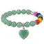 Elegant Heart Shape Natural Stone Beaded Bracelet for Women