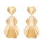 "Elegant Leaf and Flower Design Alloy Drop Earrings - Retro Fashion Statement Jewelry"