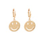 Minimalist Geometric Glossy Sequin Smiley Face Earrings